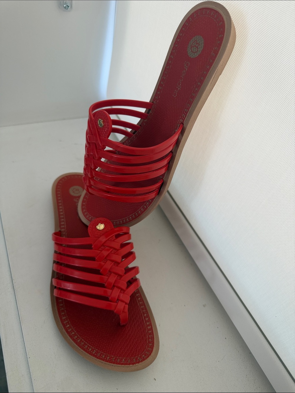 grendha ORANGE jelly slides Women's Braided Sandal